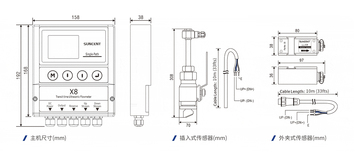 高精度插入式超声波流量计X8